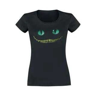 Alice In Wonderland Cheshire Cat - Smile T-Shirt Black