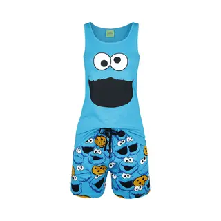Sesame Street Cookie Monster - Face Pyjama Blue
