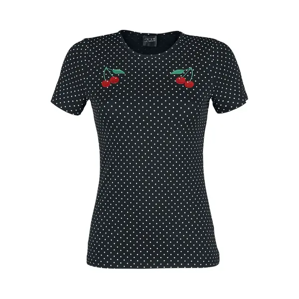 Pussy Deluxe Mini Dots Basic Shirt T-Shirt Black thumbnail