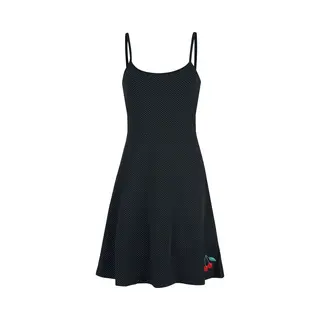 Pussy Deluxe Dotties Cherry Dress Midi Dress Black White