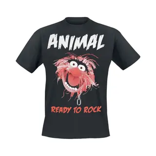 The Muppets Animal - Ready To Rock T-Shirt Black