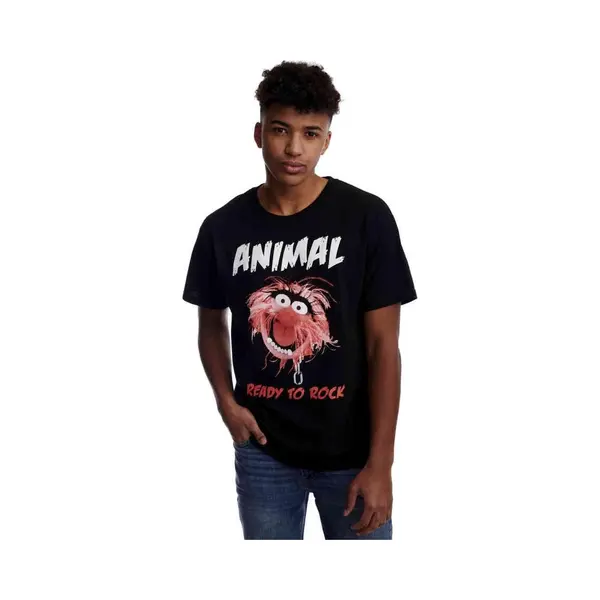 The Muppets Animal - Ready To Rock T-Shirt Black thumbnail