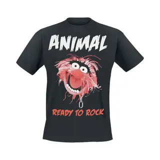 The Muppets Animal - Ready To Rock T-Shirt Black