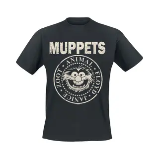 The Muppets Animal - Rock 'n' Roll T-Shirt Black