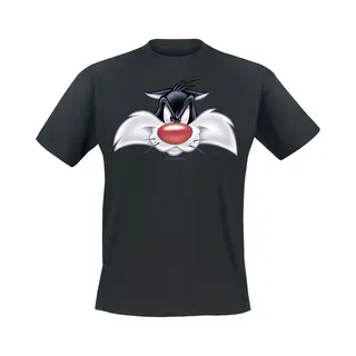 Looney Tunes Sylvester - Big Face T-Shirt Black