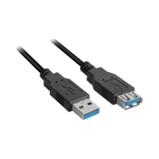 Sharkoon 3m, 2xUSB3.0-A Usb-kabel Usb 3.2 Gen 1 (3.1 Gen 1) Usb A Zwart