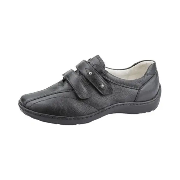 Waldlaufer Henni H Fit 2v Black Leather Womens Comfort Slip On Shoes 496301-172001 In A Plain Leather In Size 3.5 thumbnail
