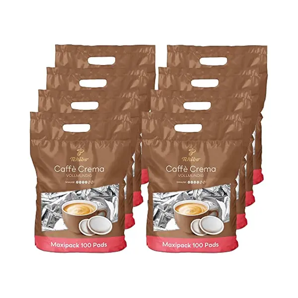 Tchibo Kaffeepads Vorratspack Maxipack, Caffè Crema Vollmundig, 800 Stück – 8x 100 Pads (Kaffee, Ausgewogen Und Vollmundig), Nachhaltig, Geeignet thumbnail