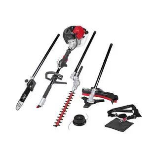 Scheppach Benzin-Motorsense MFH5300-4BP 4in1 ProCut, 25, 5 Cm Arbeitsbreite Messer, 45 Cm Arbeitsbreite Faden, (Set), Multifunktionswerkzeug 4in1