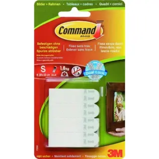Command fotolijststrips, 17202C, Wit, 4 x 2 kleine strips