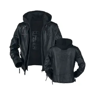 Ac/Dc Rock & Roll - Will Never Die Leather Jacket Black