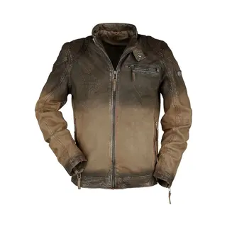 Gipsy Lederen Jas - Arne Slim Fit Lamov - S Tot Xxl - Voor Mannen - Donkerbruin