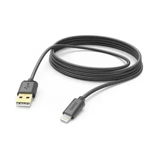 Hama 00201582 Lightning-Kabel 3 m Schwarz
