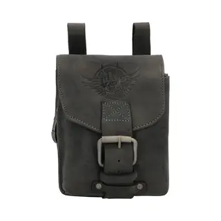 Greenburry Vintage Herren Gürteltasche Schwarz 15x19x8cm