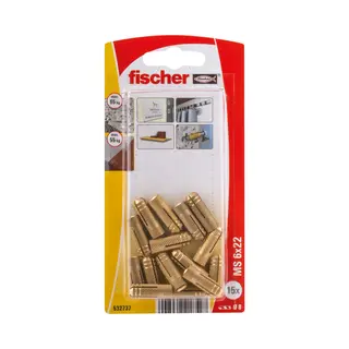 Fischer 532737 screw anchor / wall plug 15 pc(s) 22 mm