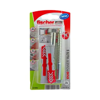 Fischer 537666 Schraubanker/Dübel 2 Stück(e) Schrauben- & Dübelsatz 70 mm