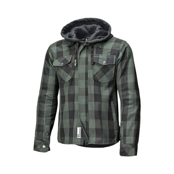 Held Lumberjack 2 - Motorrad Hemd Mit Protektoren - Ce Zertifizierte Motorrad Jacke Herren En 17092 - Flanell Material - Abnehmbare Kapuze - thumbnail