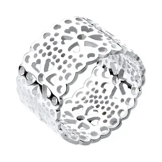 Elli - Ring - Dames Bloem Ornament Uitgesneden In 925 Sterling Zilver - Dames