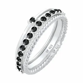 Elli Ring Zwart / Zilver