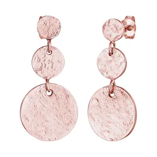 Elli - Oorbellen - Dames Oor Hanger Retro Plaatje Vintage Organiek In 925 Sterling Silver Verguld - Dames