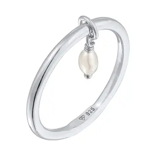 Elli Ring Zilver / Parelwit