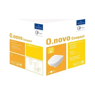 Combi-pack Villeroy & Boch O.novo Wand-tiefspül-wc Compact & Wc-sitz Softclose, Weiß - 5688h101