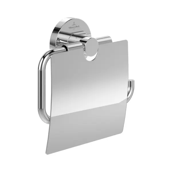 Villeroy & Boch V&B Toilettenpapierhalter Elements Tender 134x132x38mm, Mit Deckel, Chrom thumbnail