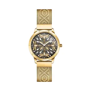 Thomas Sabo 33 Mm Libellen Und Zirkonia Damenuhr Gold