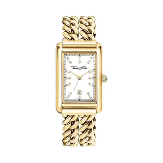 Thomas Sabo, Horloge, Damenuhr Rechteckig Goldfarben, Goud, (Analoog Horloge)