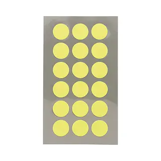 Rico Design Paper Poetry Office Sticker Punkte 15mm 4 Bogen Neongelb