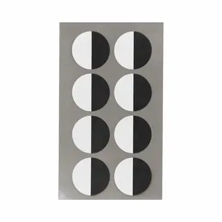 Rico Design Hobby Stickers - 32x Stuks - Rondjes Zwart/wit - Sticker Etiketten - D25 Mm - Oogjes - Kantoor - Scrapbook - Knutselmateriaal