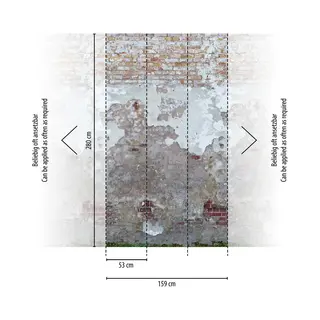 Bricoflor A.s. Creation Fototapete Livingwalls The Wall Ii 392341 Ein Motiv Pro Rolle 2.80 X 1.59 M Steinoptik Grau
