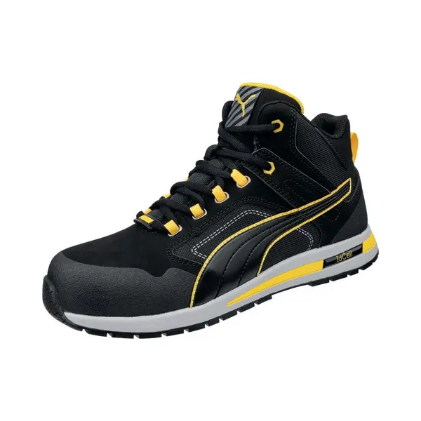 Puma Sicherheitsschuhe Crosstwist Mid Sb Unisex Schutzkappe Rutschhemmend Durchtrittschutz Schwarz Größe 40 thumbnail