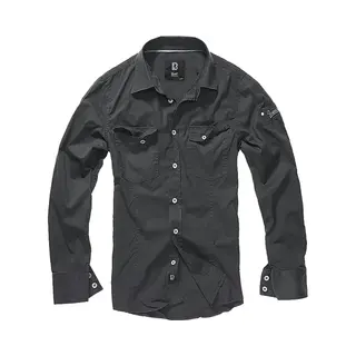Brandit Slim Fit Shirt Longsleeve Black