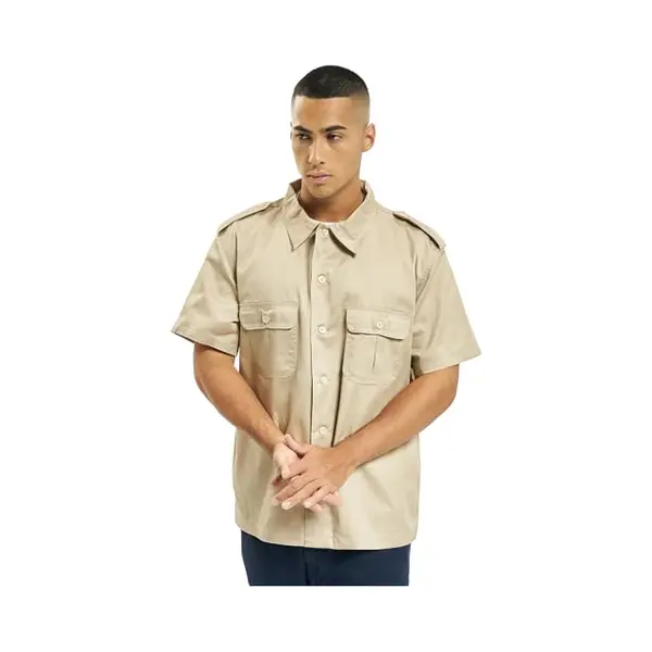 Brandit Us Shirt Short Sleeve, Farbe, Beige, Größe, 4XL thumbnail