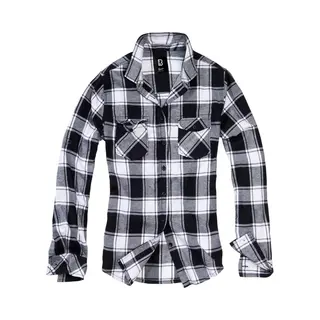 Brandit Amy Flannel Checkshirt Flanel Shirt Black White
