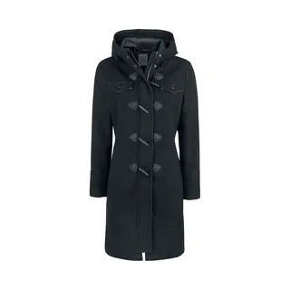 Brandit Long Duffle Coat Wool Coat Black