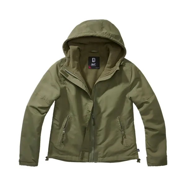Brandit Women Frontzip Windbreaker, Farbe, Olive, Größe, 5XL thumbnail
