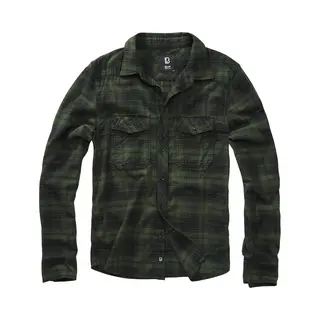 Brandit Checkshirt Männer Flanellhemd Grün 3XL 100% Baumwolle Casual Wear, Rockwear