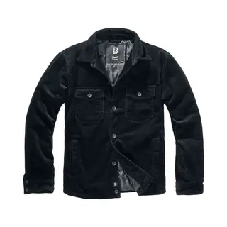 Brandit Corduroy Jacket, Farbe, Black, Größe, S