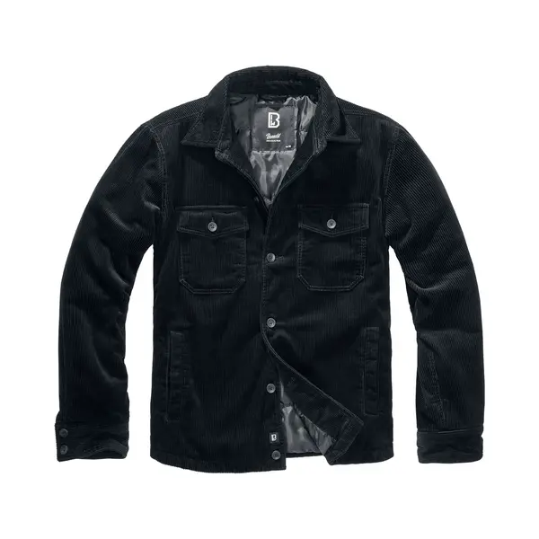 Brandit Corduroy Jacket, Farbe, Black, Größe, S thumbnail
