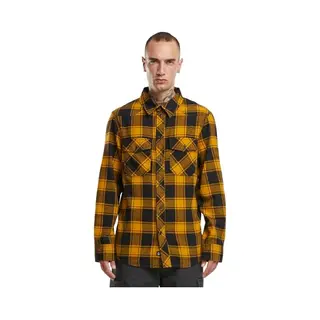 Brandit Check Shirt Long Sleeve, Farbe, Black-Yellow, Größe, S