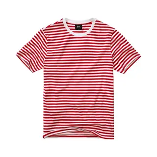 Brandit Jerseyshirt Stripe Ts Red-White Gr. Xxl
