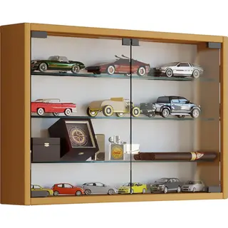 Vcm 912946 Vitrine Wandvitrine Sammlervitrine Wandregal Hängeregal Hängevitrine Schaukasten Holz Buche 40x60x10 Cm Mandosa M