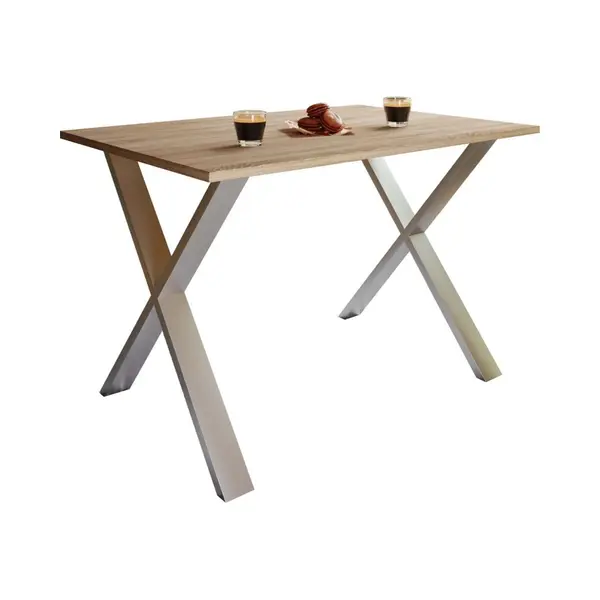 Vcm Morgenthaler Bureau »Xona« 110/80 Cm Zilver Beugel-poot Frame thumbnail