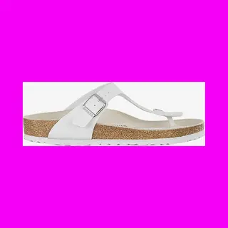Birkenstock Gizeh Birko-Flor Sandalen Reinweiß - 39
