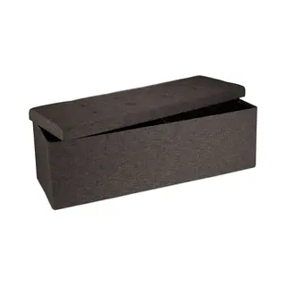Zitbank Met Opbergruimte - Linnen - 140 Liter - 38x114x38 Cm - Halbank - Bruin