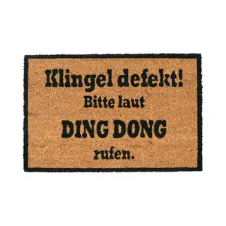 Relaxdays 10023846 deurmat Decoratieve deurmat Binnen/buiten Rechthoekig Zwart, Natuurlijk
