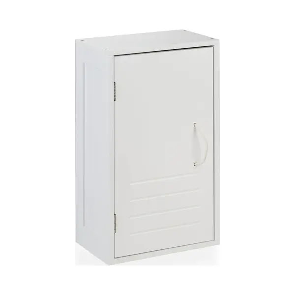 Hangkast Badkamer - Verstelbare Plank - Deur - Magneetsluiting - Smal - Wit thumbnail