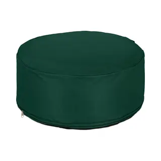 Aufblasbarer Hocker, Outdoor Pouf Für Garten, Balkon, Camping, Sitzhocker Rund, Hxd, 26x56 Cm, Sitzpouf, Grün - Relaxdays